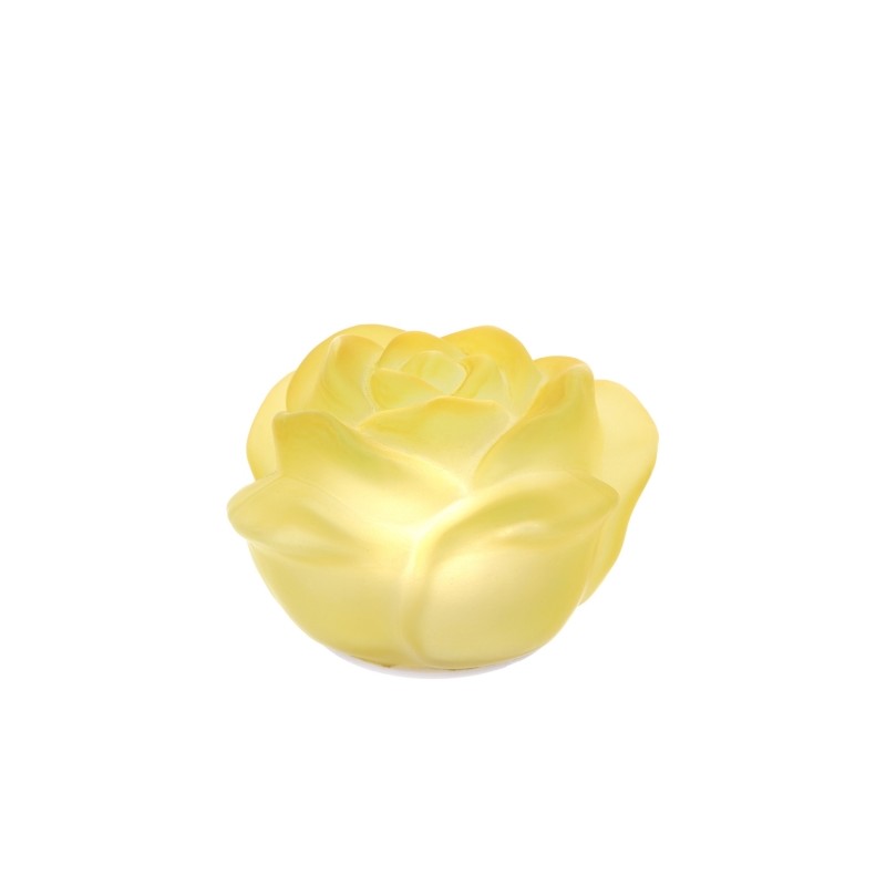 Bomboniera Hervit Lampada Led a Rosa in vetro satinato Giallo