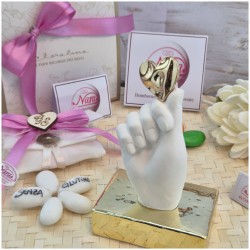 Mano in gesso Oro di Claraluna