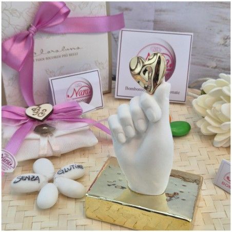 Mano in gesso Oro di Claraluna
