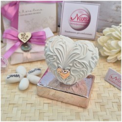 Bomboniera Claraluna 2026 Cuore Bassorilievo 26261 oro rosa