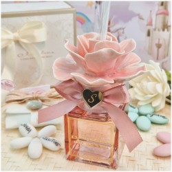 Bomboniera Claraluna 2026 Profumatore 26182 con fiore Rosa chiaro