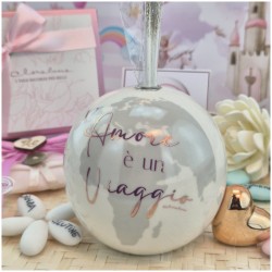 Mappamondo Grande con cuore Oro