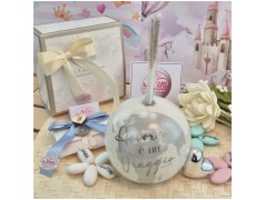 Mappamondo Grande con cuore Argento