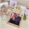 Bomboniera Matrimonio Tagliere in Bambù con Stampa Foto Personalizzata degli Sposi