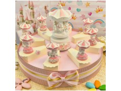 Torta Bomboniera Battesimo Cavallino Giostra dei Sogni Rosa