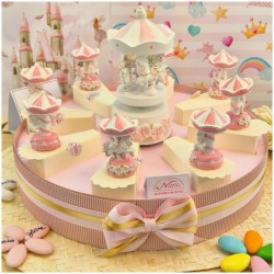 Torta Bomboniera Battesimo Cavallino Giostra dei Sogni Rosa