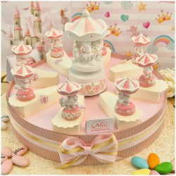 Torta Bomboniera Battesimo Cavallino Giostra dei Sogni Rosa