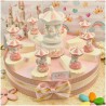 Torta Bomboniera Battesimo Cavallino Giostra dei Sogni Rosa