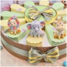 Torta Bomboniera Battesimo e 1° Compleanno "Amici della Giungla" con Animaletti Colorati
