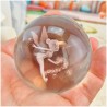 Bomboniera Lampada Sfera in Cristallo 3D con Trilly e Base Led USB