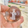 Bomboniera Lampada Sfera in Cristallo 3D con Bambino in preghiera e Base Led USB