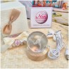 Bomboniera Lampada Sfera in Cristallo 3D con Calciatore e Base Led USB