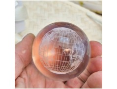 Bomboniera Lampada Sfera in Cristallo 3D con Mappamondo e Base Led USB