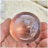 Bomboniera Lampada Sfera in Cristallo 3D con Mappamondo e Base Led USB