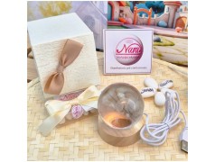 Bomboniera Lampada Sfera in Cristallo 3D con Piccolo principe e Base Led USB