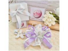 Bomboniera Debora Carlucci Fiore in Cristallo e Porcellana con Farfalla