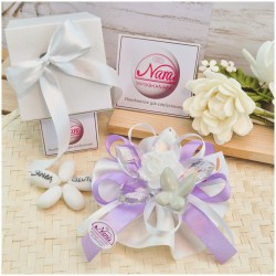 Bomboniera Debora Carlucci Fiore in Cristallo e Porcellana con Farfalla