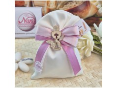 Sacchettino per comunione con calice in legno