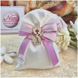 Sacchettino per comunione con calice in legno