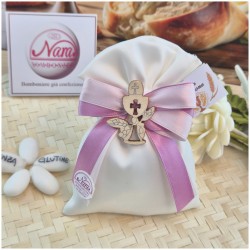 Sacchettino per comunione con calice in legno