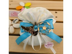 Bomboniera Calcio Comunione portachiavi in metallo scarpetta e pallone in 2d