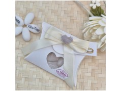 Matrimonio Segnaposto Scatolina Cuscino con Finestra e Cuore