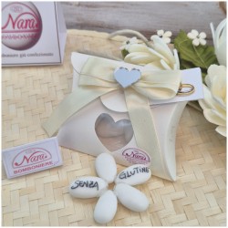 Matrimonio Segnaposto Scatolina Cuscino con Finestra e Cuore