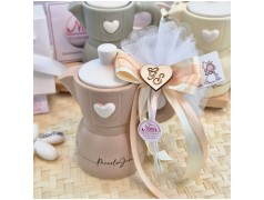 Bomboniera Matrimonio Utile Moka Piccole Gioie in Ceramica Pastello con Cuore