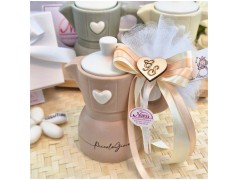 Bomboniera Matrimonio Utile Moka Piccole Gioie in Ceramica Pastello con Cuore