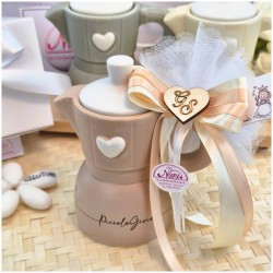 Bomboniera Matrimonio Utile Moka Piccole Gioie in Ceramica Pastello con Cuore