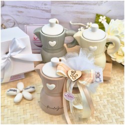 Bomboniera Matrimonio Utile Moka Piccole Gioie in Ceramica Pastello con Cuore