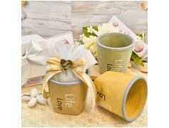 Bomboniera Matrimonio Utile Bicchiere Grande Life Love Stropicciato con Cuore Specchiato