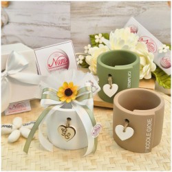 Bomboniera Matrimonio Utile Vasetto Piccole Gioie Design Avvolgente con Girasole