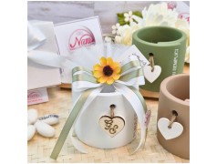Bomboniera Matrimonio Utile Vasetto Piccole Gioie Design Avvolgente con Girasole