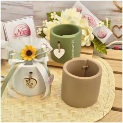 Bomboniera Matrimonio Utile Vasetto Piccole Gioie Design Avvolgente con Girasole RETRO
