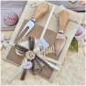 Bomboniera Matrimonio Utile Set Aperitivo Happy Hour con Coltelli Formaggio Incisi Personalizzati