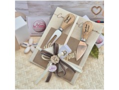 Bomboniera Matrimonio Utile Set Aperitivo Happy Hour con Coltelli Formaggio Incisi Personalizzati