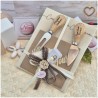 Bomboniera Matrimonio Utile Set Aperitivo Happy Hour con Coltelli Formaggio Incisi Personalizzati