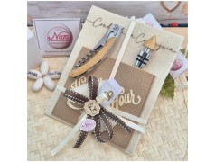 Bomboniera Matrimonio Utile Set Vino "Sommelier" con Cavatappi e Tappo in Custodia Feltro