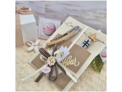 Bomboniera Matrimonio Utile Set Vino "Sommelier" con Cavatappi e Tappo in Custodia Feltro