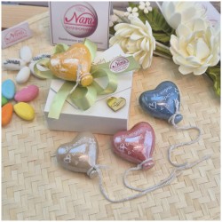 Bomboniera Comunione e Cresima Palloncino Cuore Chi Sogna Impara a Volare su Scatola Oro