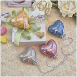 Bomboniera Comunione e Cresima Palloncino Cuore Chi Sogna Impara a Volare su Scatola Oro