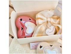 Bomboniera Comunione e Cresima "Lecca Lecca" Cuore Traforato in Ceramica con Nome e Scatola Regalo