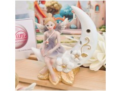 Bomboniera Battesimo e Comunione "Sogni di Fata" su Luna Traforata con Base Oro