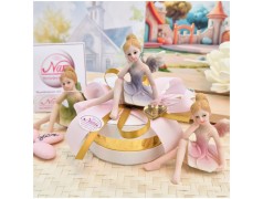 Bomboniera Comunione e Battesimo "Fata Sognatrice" su Cappelliera Oro con Cuore Specchiato