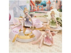 Bomboniera Comunione e Battesimo "Fata Sognatrice" su Cappelliera Oro con Cuore Specchiato