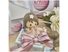 Bomboniera Comunione e Battesimo Scatolina Legno Scrigno dei Sogni con Fatina e Stelle