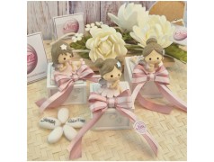 Bomboniera Comunione e Battesimo Scatolina Legno Scrigno dei Sogni con Fatina e Stelle