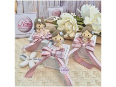 Bomboniera Comunione e Battesimo Scatolina Legno Scrigno dei Sogni con Fatina e Stelle