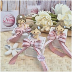 Bomboniera Comunione e Battesimo Scatolina Legno Scrigno dei Sogni con Fatina e Stelle